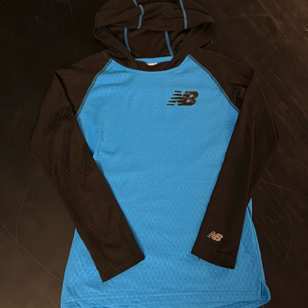 New Balance long sleeve hooded shirt size 10/12